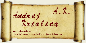 Andrej Krtolica vizit kartica